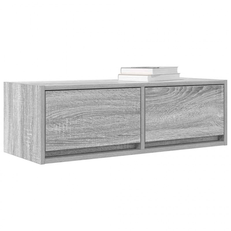 Szafki RTV 2 szt. Szary Sonoma 80x31x25,5 cm Drewno klejone