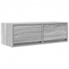 Szafki RTV 2 szt. Szary Sonoma 80x31x25,5 cm Drewno klejone