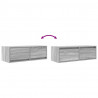 Szafki RTV 2 szt. Szary Sonoma 80x31x25,5 cm Drewno klejone