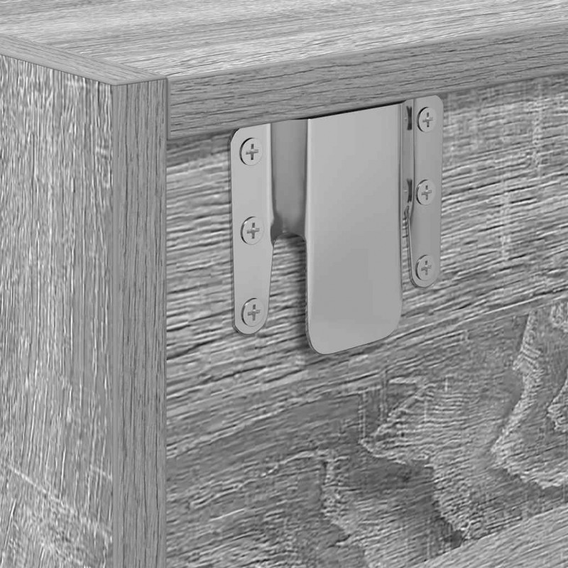 Szafki RTV 2 szt. Szary Sonoma 80x31x25,5 cm Drewno klejone