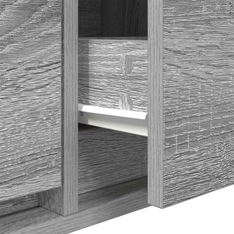 Szafki RTV 2 szt. Szary Sonoma 80x31x25,5 cm Drewno klejone