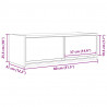 Szafka RTV Stare drewno 80x31x25,5 cm Drewno klejone
