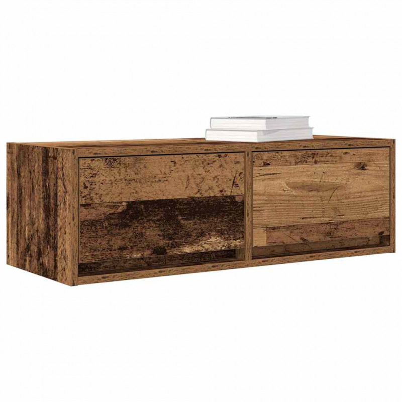 Szafki RTV 2 szt. Stare drewno 80x31x25,5 cm Drewno klejone
