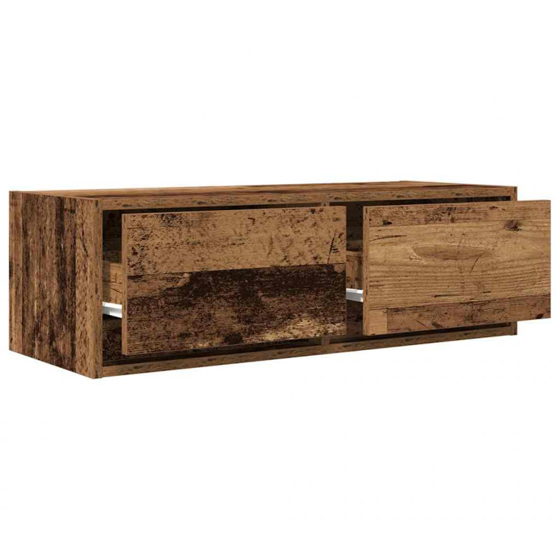 Szafki RTV 2 szt. Stare drewno 80x31x25,5 cm Drewno klejone