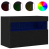 Szafka pod telewizor Ze LED Lights Czarny dąb 60 x 30 x 40 cm