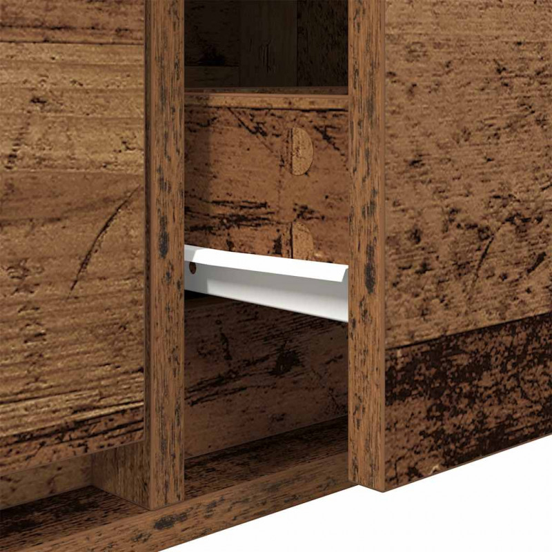 Szafki RTV 2 szt. Stare drewno 80x31x25,5 cm Drewno klejone