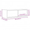 Szafki RTV 2 szt. Stare drewno 80x31x25,5 cm Drewno klejone