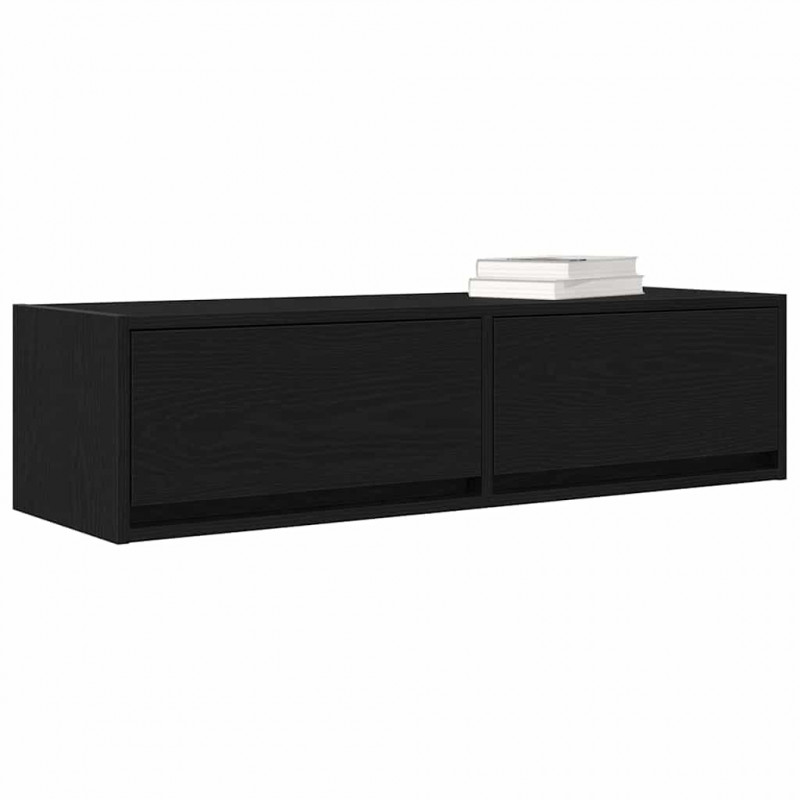 Szafka pod telewizor z szufladą Czarny dąb 100 x 31 x 25.5 cm