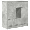 Komoda z szufladami i drzwiami, szarość betonu, 70,5x34x74,5 cm