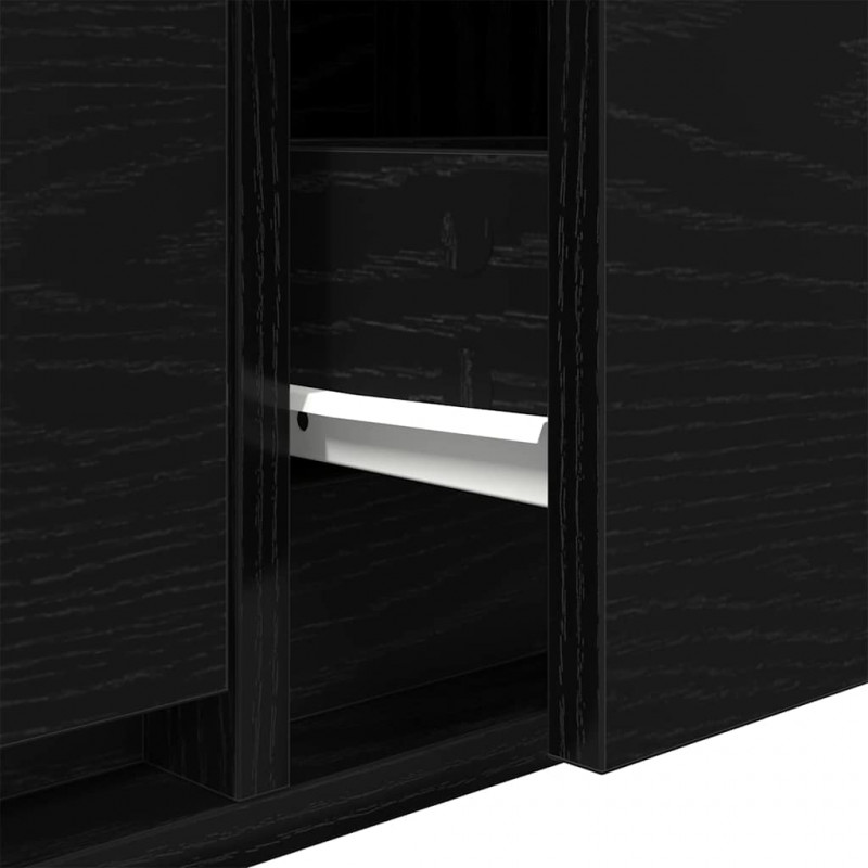 Szafka pod telewizor z szufladą Czarny dąb 100 x 31 x 25.5 cm