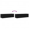 Szafka pod telewizor z szufladą Czarny dąb 100 x 31 x 25.5 cm