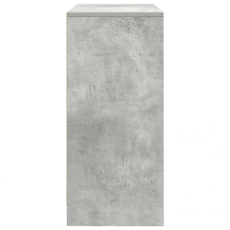 Komoda z szufladami i drzwiami, szarość betonu, 70,5x34x74,5 cm