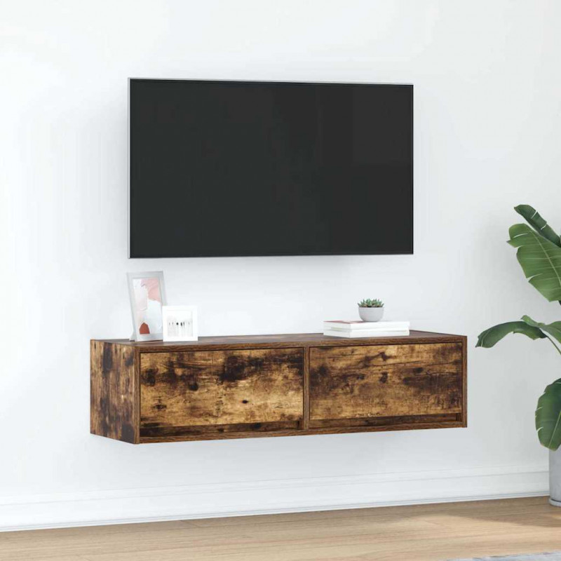 Szafka pod telewizor z szufladą Wędzony dąb 100 x 31 x 25.5 cm