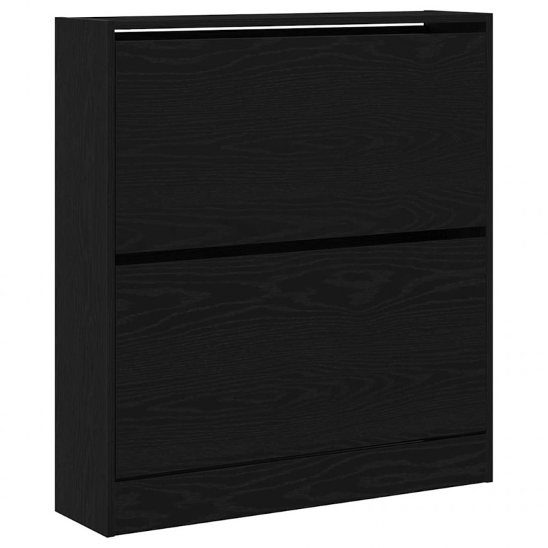 Szafka na buty z półką z drzwiami Czarny Dąb 80 x 21 x 87,5 cm