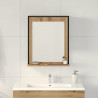 Lustro dąb artisan 50 x 12 x 60 cm Szkło i drewno inżynieryjne