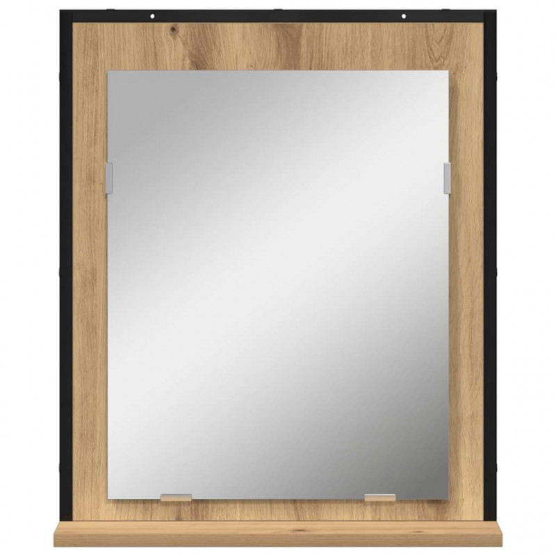 Lustro dąb artisan 50 x 12 x 60 cm Szkło i drewno inżynieryjne