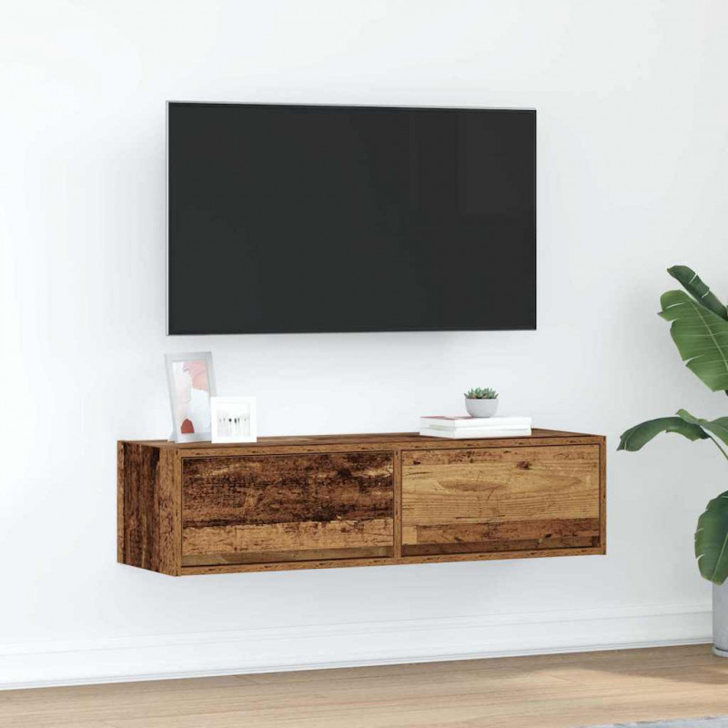 Szafka pod telewizor z szufladą Stare drewno 100 x 31 x 25.5 cm