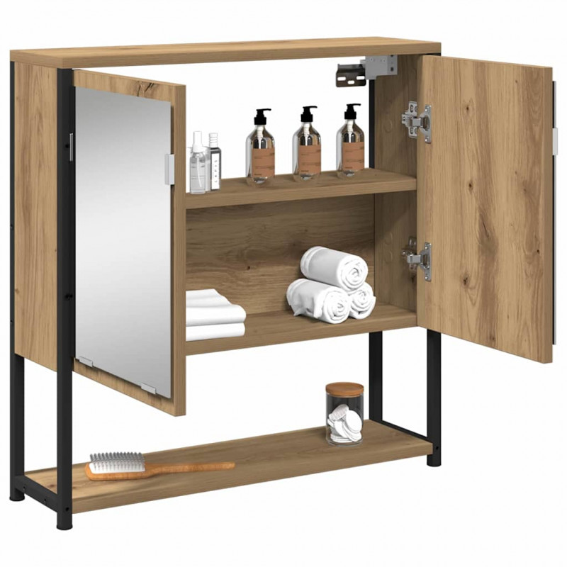 Szafka z lustrem z półką Dąb rzemieślniczy 60 x 16 x 60 cm