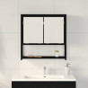 Szafka z lustrem z półką z drzwiami Czarny Dąb 60 x 16 x 60 cm