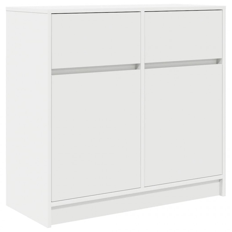 Komoda z szufladą Biała 80x34x76 cm Drewno klejone
