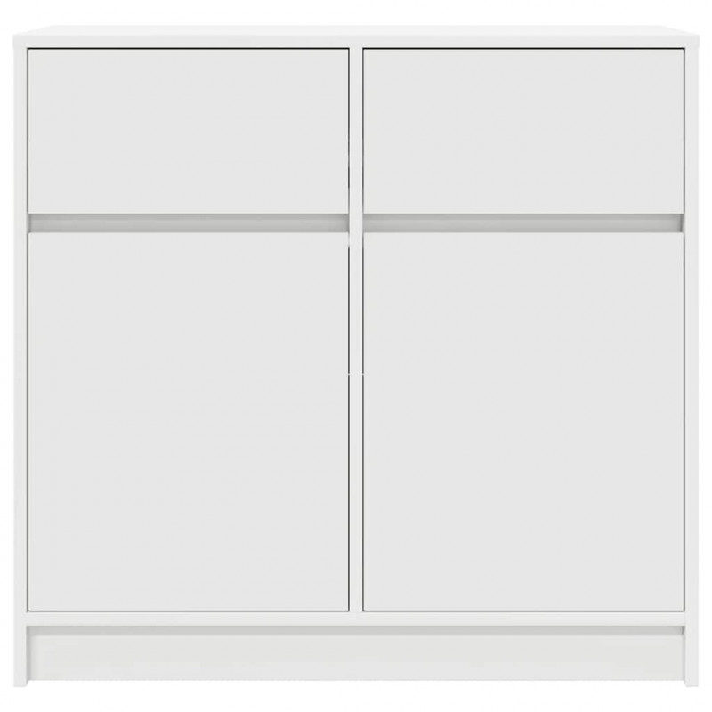 Komoda z szufladą Biała 80x34x76 cm Drewno klejone