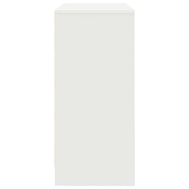 Komoda z szufladą Biała 80x34x76 cm Drewno klejone