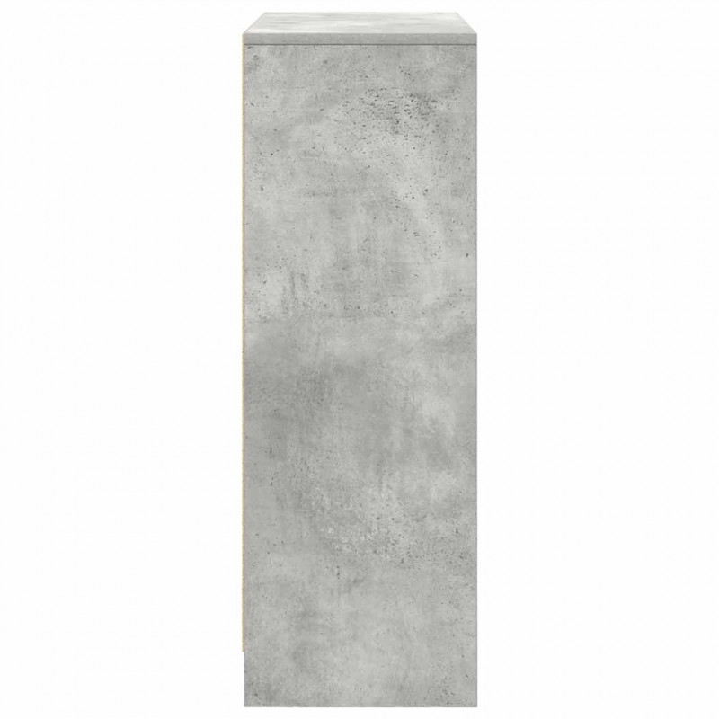 Komoda z szufladami i drzwiami, szarość betonu, 73x31x90 cm