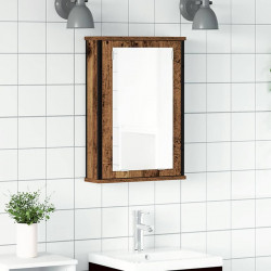 Szafka łazienkowa z lustrem, stare drewno, 42x12x60 cm