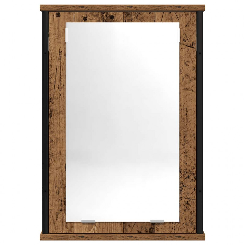 Szafka łazienkowa z lustrem, stare drewno, 42x12x60 cm