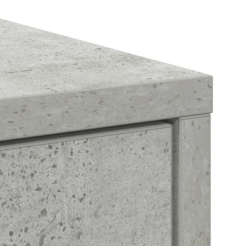 Komoda z szufladą Betonowa szarość 80x34x76 cm Drewno klejone