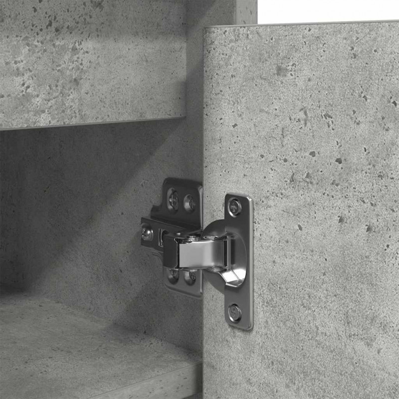 Szafka na buty Beton Szary 29,5x34x76 cm Drewno klejone