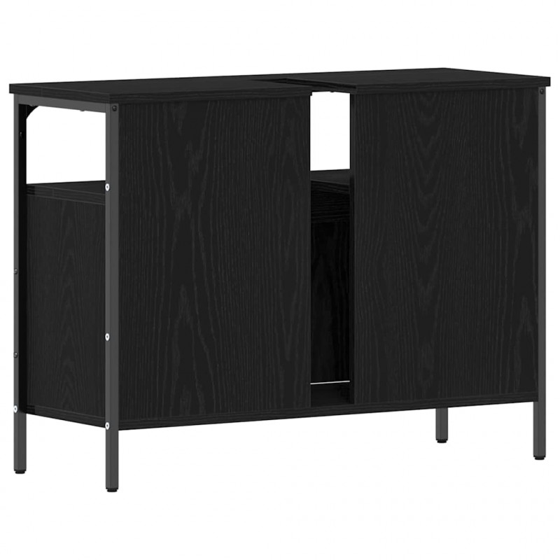 Szafka pod umywalkę z drzwiami Czarny dąb 80 x 30 x 60 cm