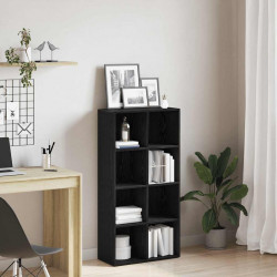 Regał biblioteczny Czarny Dąb 66x30x130 cm Drewno klejone