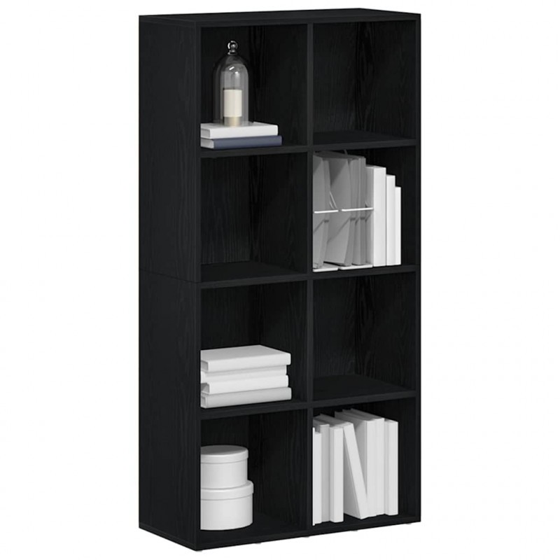 Regał biblioteczny Czarny Dąb 66x30x130 cm Drewno klejone