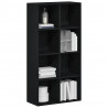 Regał biblioteczny Czarny Dąb 66x30x130 cm Drewno klejone