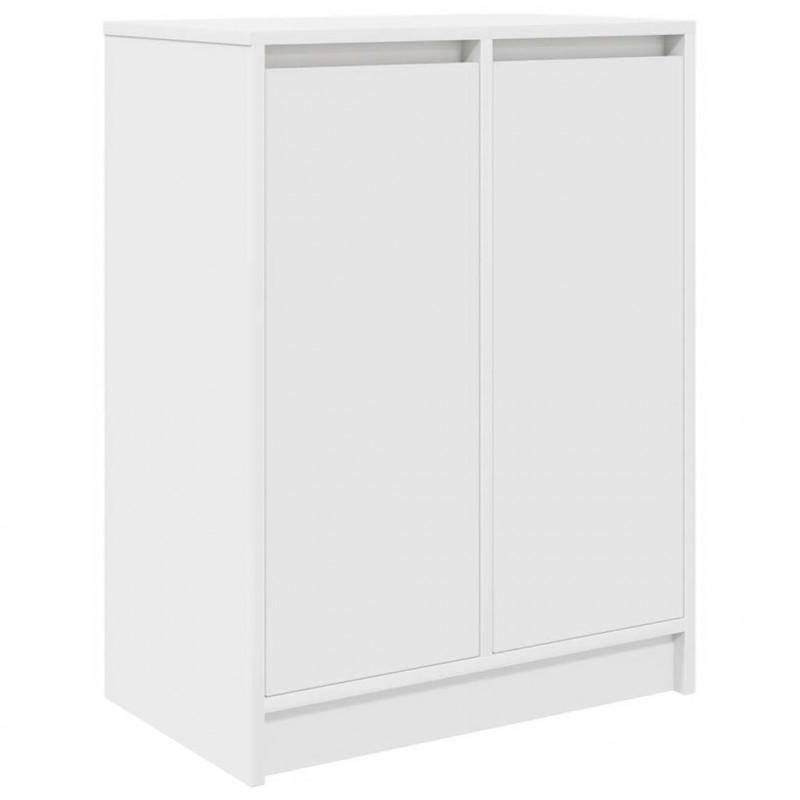 Szafka na buty Biała 57x34x76 cm Drewno klejone