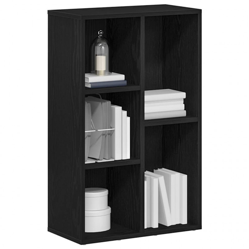 Regał biblioteczny Czarny Dąb 50x25x80 cm Drewno klejone