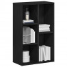 Regał biblioteczny Czarny Dąb 50x25x80 cm Drewno klejone