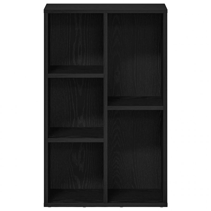 Regał biblioteczny Czarny Dąb 50x25x80 cm Drewno klejone