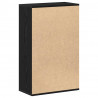 Regał biblioteczny Czarny Dąb 50x25x80 cm Drewno klejone