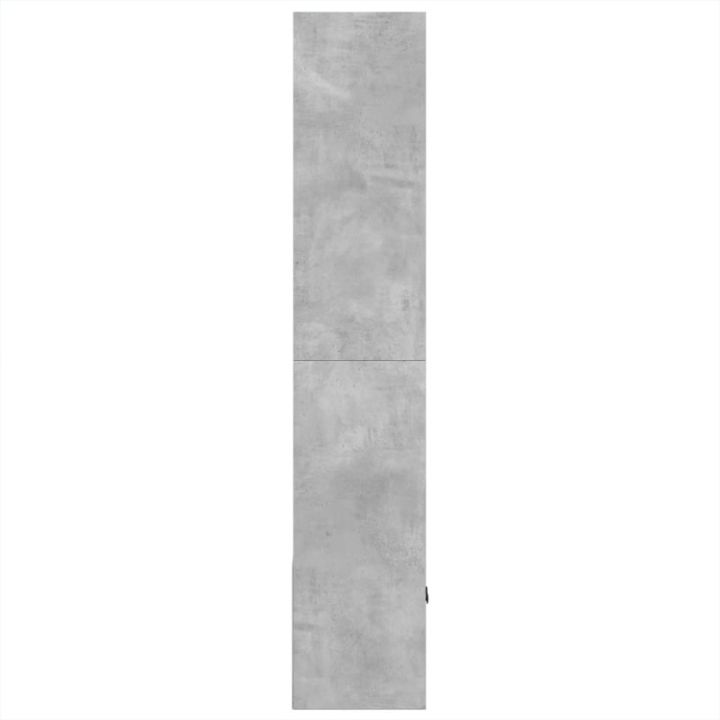 Regał, szarość betonu, 70x36x189 cm, materiał drewnopochodny
