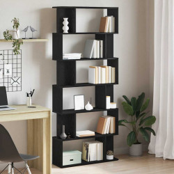 Regał biblioteczny Czarny Dąb 80x24x190,5 cm Drewno klejone