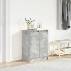 Szafka na buty Beton Szary 57x34x76 cm Drewno klejone