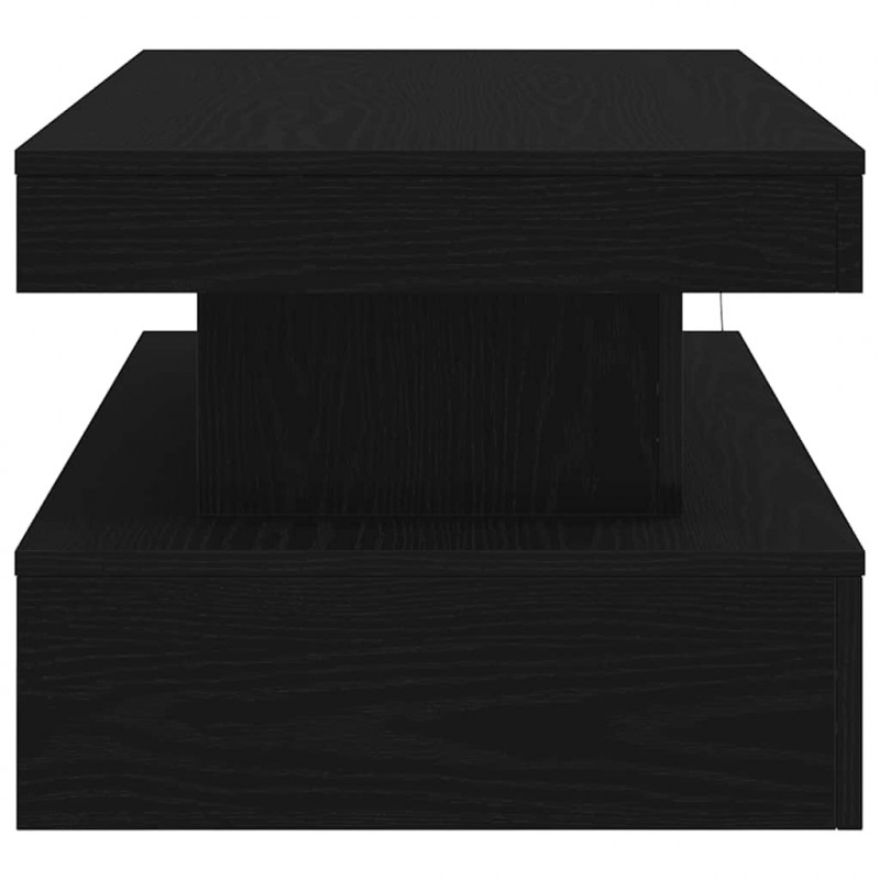Stolik kawowy z oświetleniem LED, czarny dąb, 90x50x40 cm