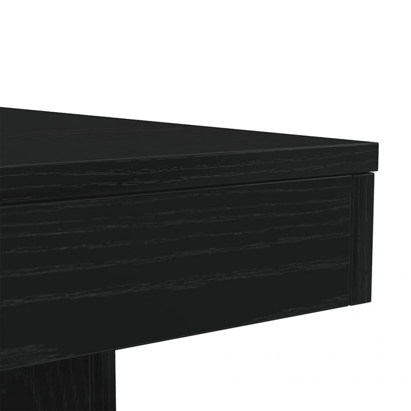 Stolik kawowy z oświetleniem LED, czarny dąb, 90x50x40 cm