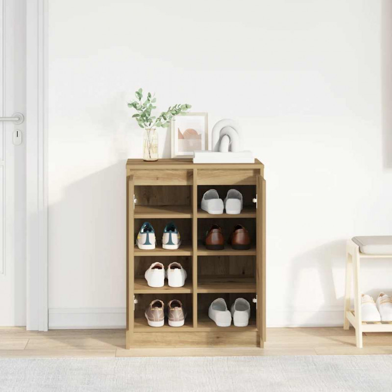 Szafka na buty Artisan Oak 57x34x76 cm Drewno klejone