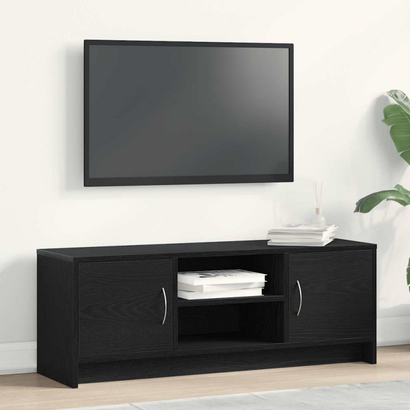 Szafka pod TV, czarny dąb 102x30x37,5cm materiał drewnopochodny