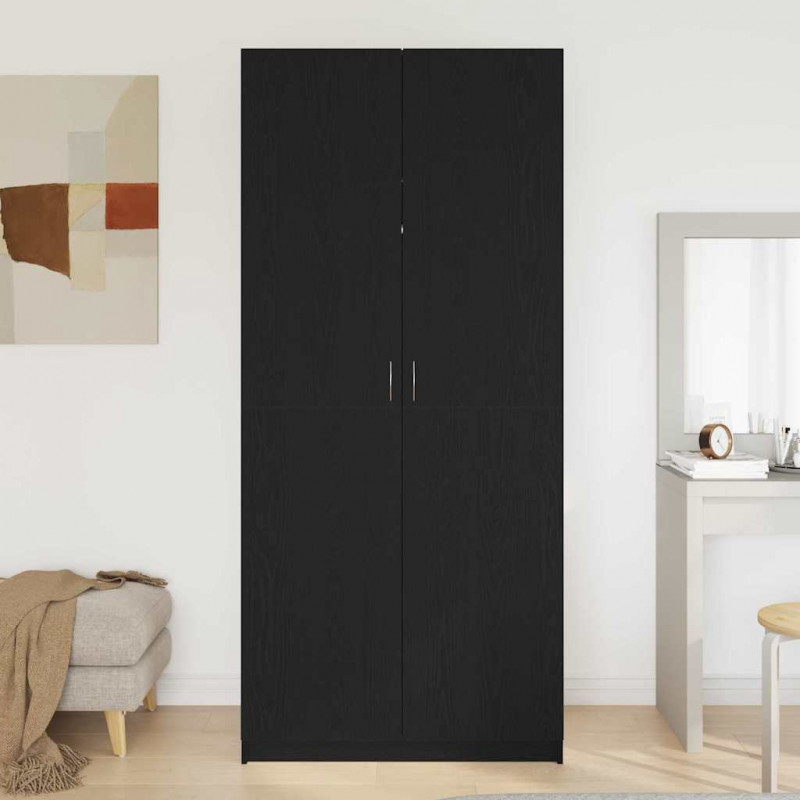 Garderoba Czarny Dąb 90 x 52 x 200 cm Materiał drewnopochodny