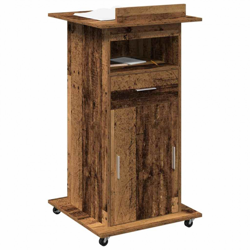 Podium Stare drewno 55 x 55 x 107 cm Materiał drewnopochodny