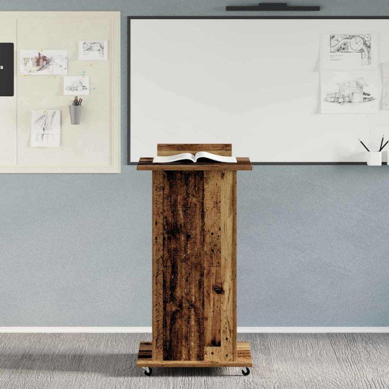Podium Stare drewno 55 x 55 x 107 cm Materiał drewnopochodny